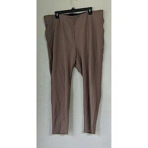 Old Navy Extra High Rise Stevie Skinny 2X Brown Tan Slacks Leggings cropped
